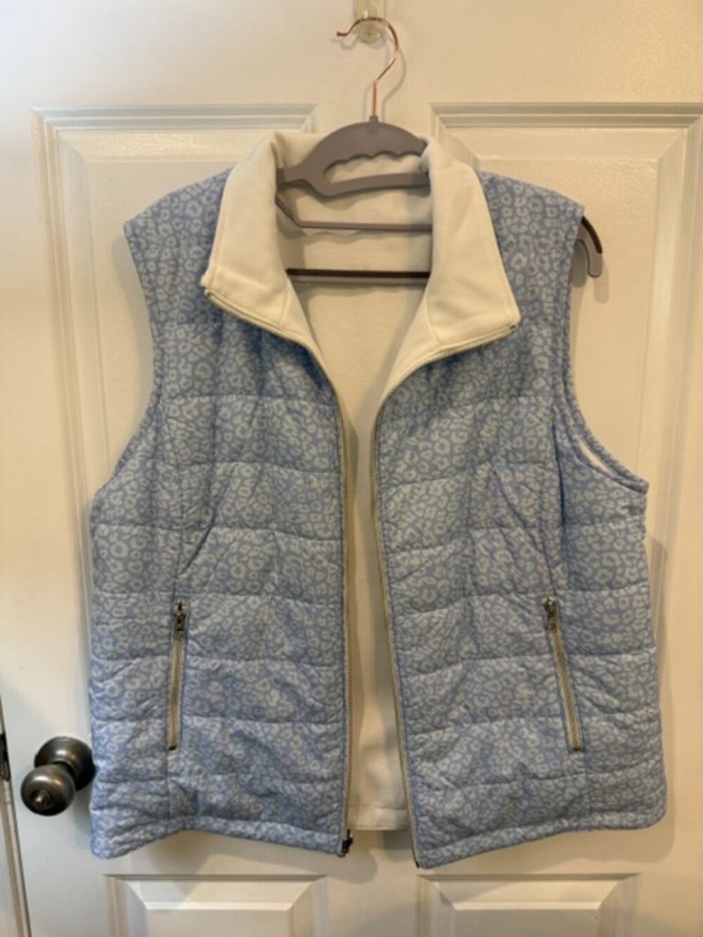 Blue and White Reversible Vest from Johnson and Murphy